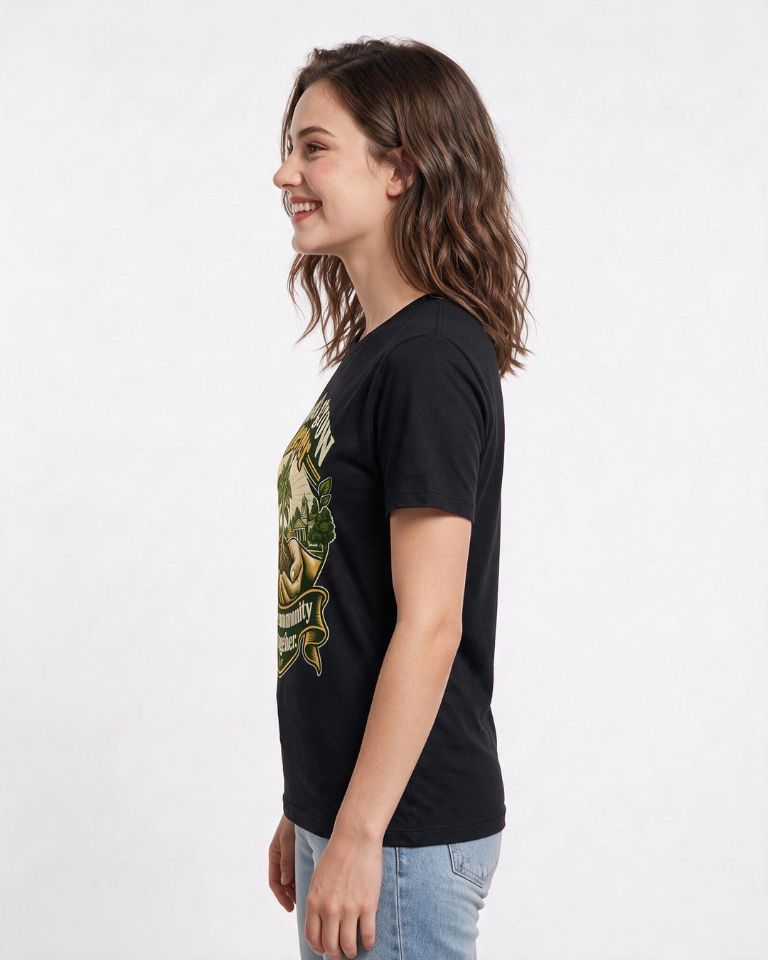 Patriotic Black T-Shirt for Women – Everyday Expression Graphic Tee product image 2