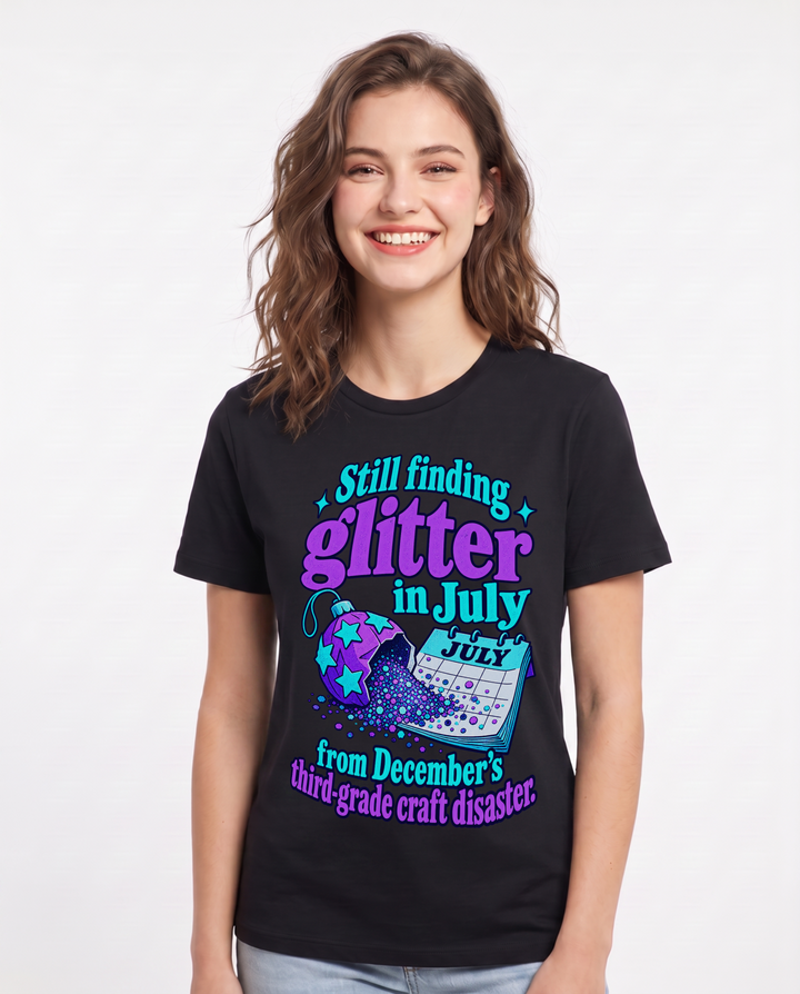 Christmas Black T-Shirt for Women – Holiday Theme Graphic Tee product image 3