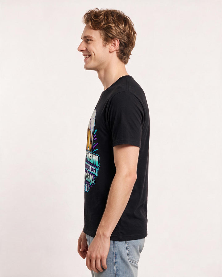 Beer Black T-Shirt for Men – Everyday Expression Graphic Tee product image 2