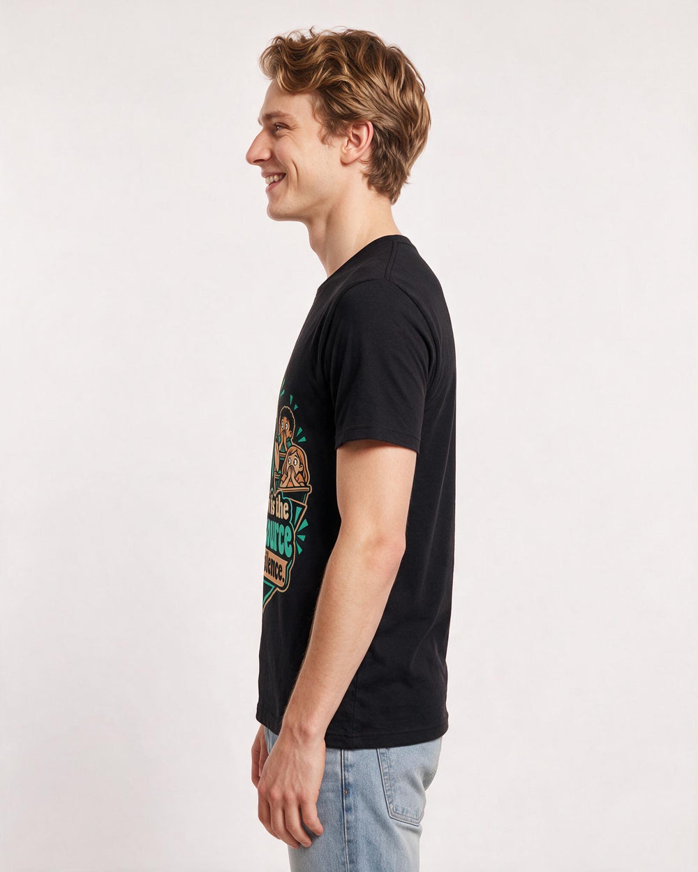 Teacher Black T-Shirt for Men – Everyday Expression Graphic Tee product image 2