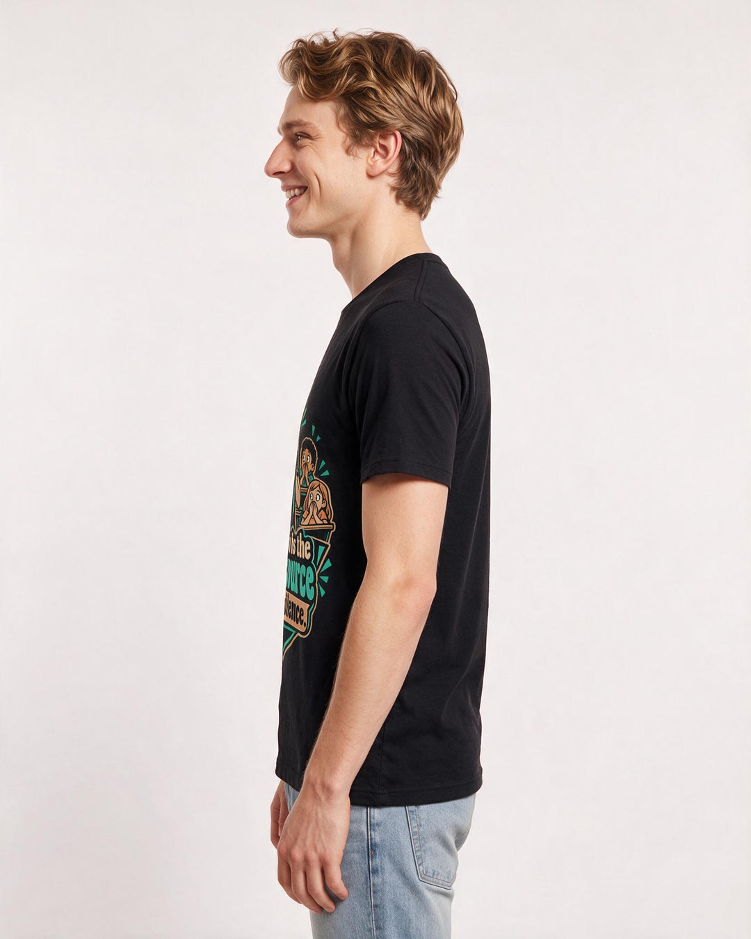 Teacher Black T-Shirt for Men – Everyday Expression Graphic Tee product image 2