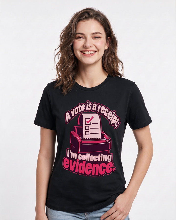 Political Statement Black T-Shirt for Women – Everyday Expression Graphic Tee product image 1