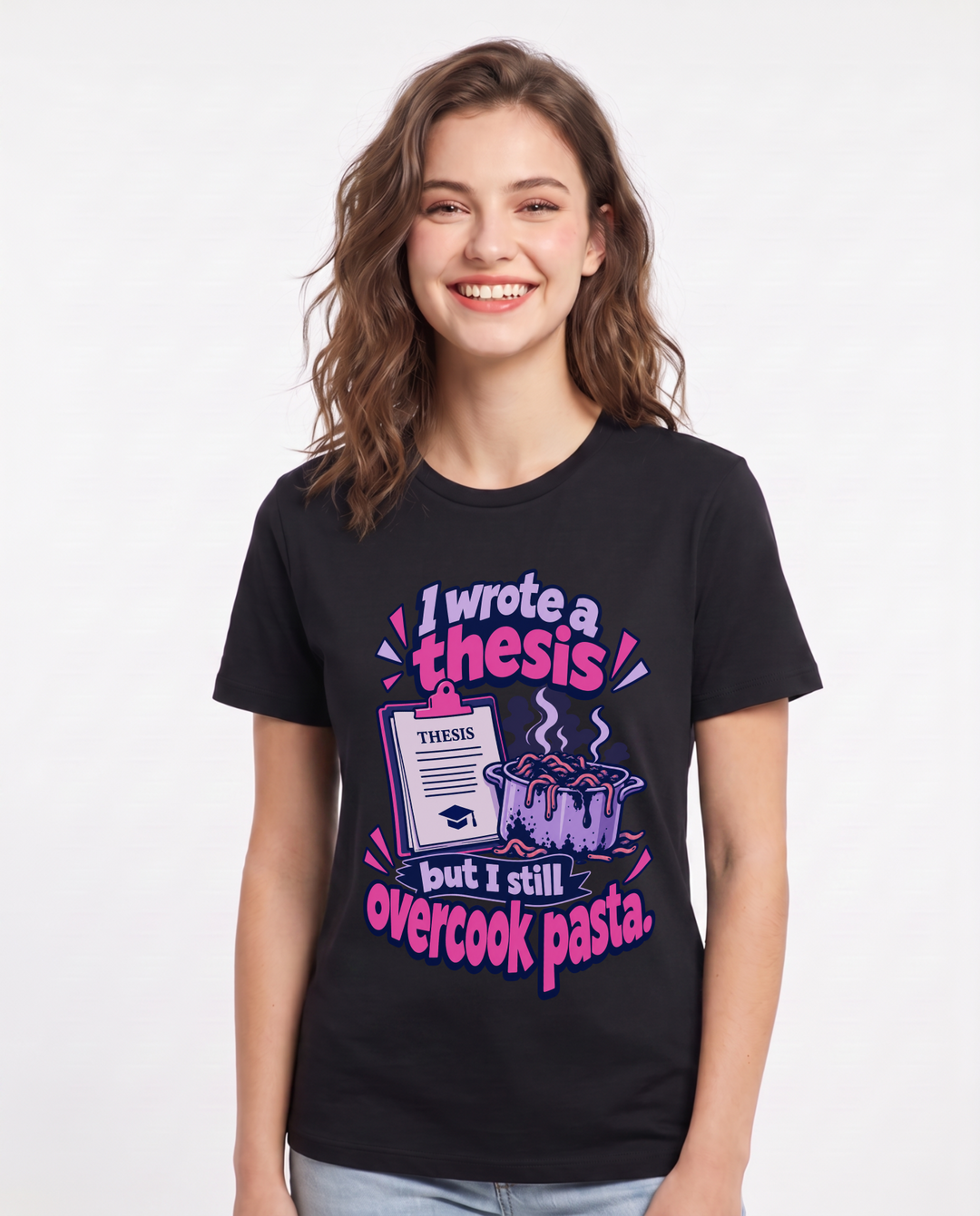Graduation Black T-Shirt for Women – Everyday Expression Graphic Tee product image 3