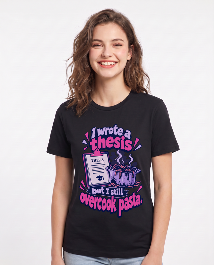 Graduation Black T-Shirt for Women – Everyday Expression Graphic Tee product image 3