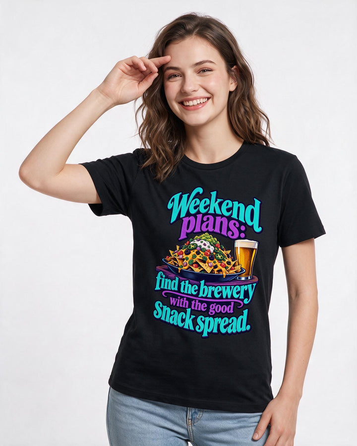 Beer Black T-Shirt for Women – Everyday Expression Graphic Tee product image 1