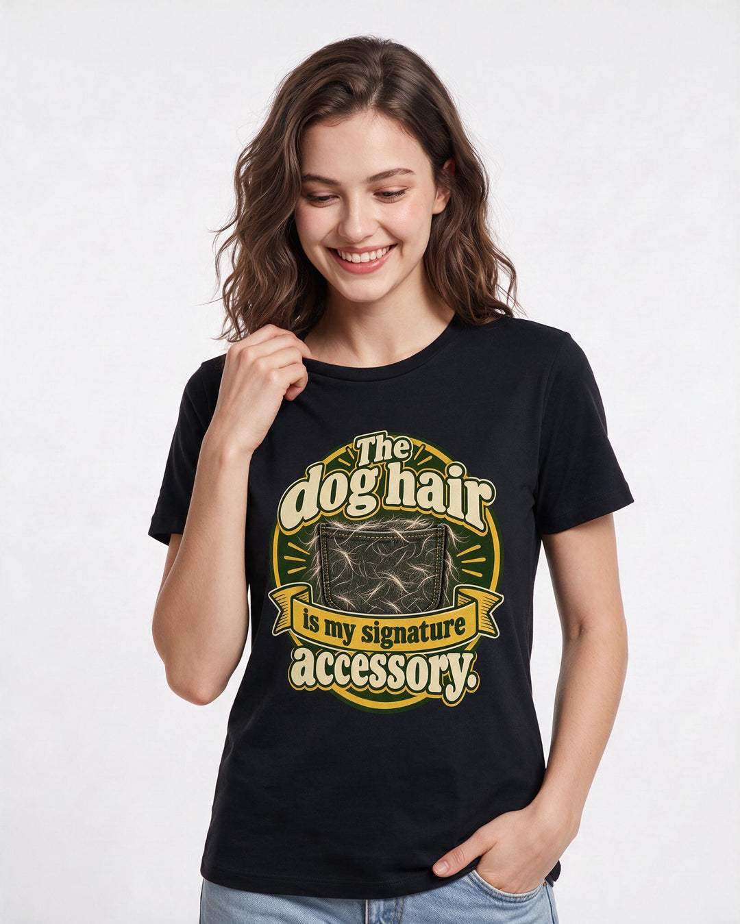 Cat Lover Black T-Shirt for Women – Everyday Expression Graphic Tee product image 1