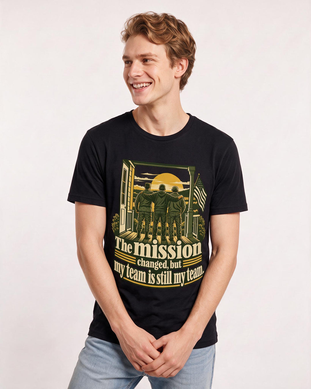 Veteran Black T-Shirt for Men – Everyday Expression Graphic Tee product image 1