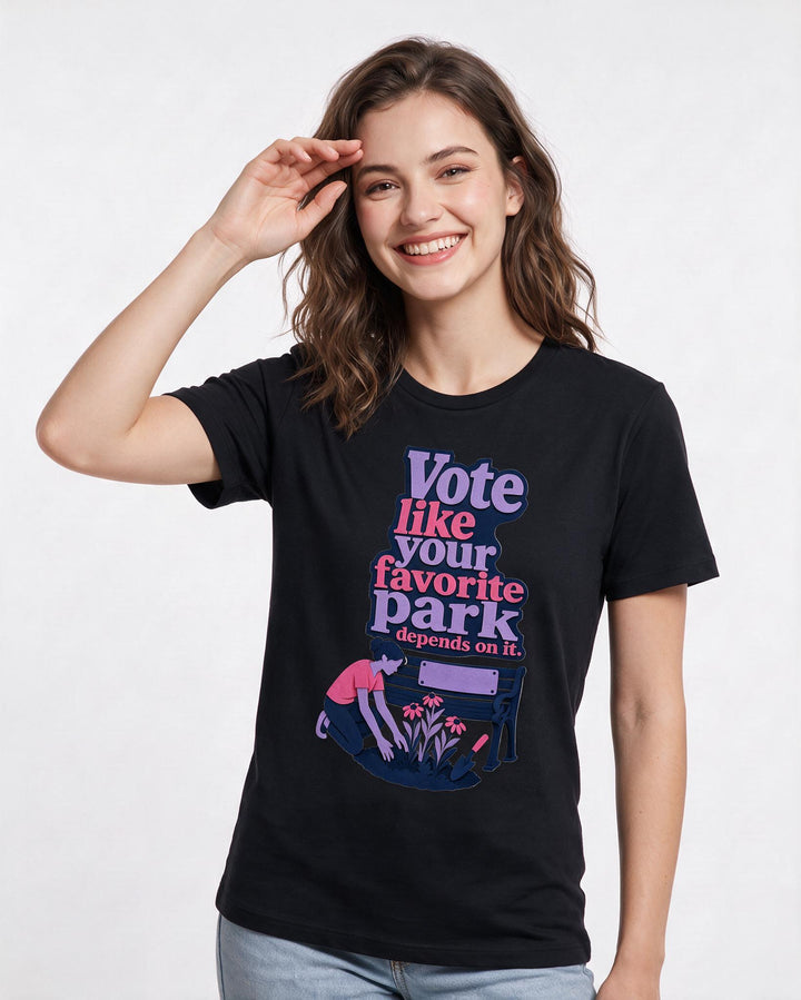 Political Statement Black T-Shirt for Women – Everyday Expression Graphic Tee product image 3