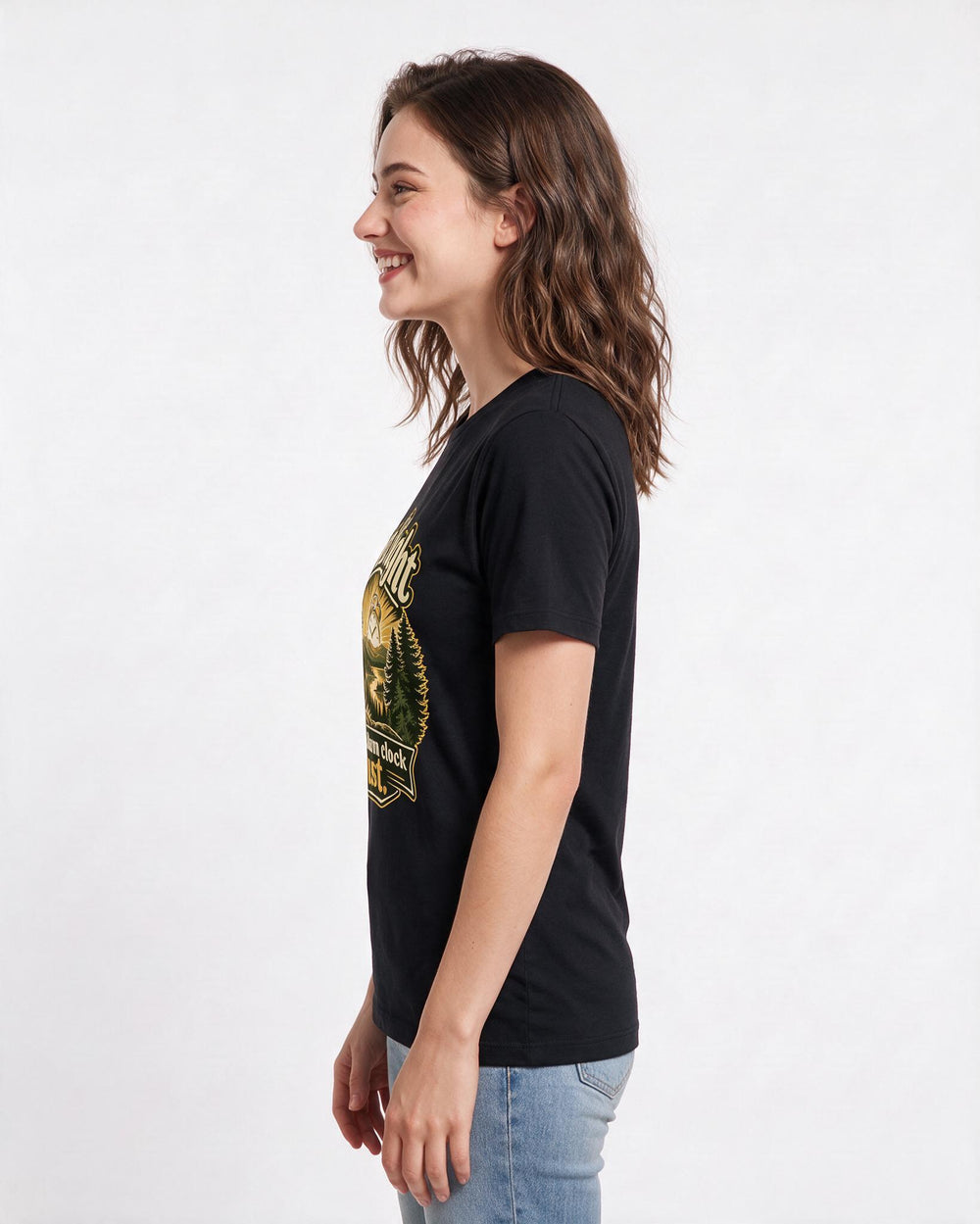 Hunting Black T-Shirt for Women – Everyday Expression Graphic Tee product image 2