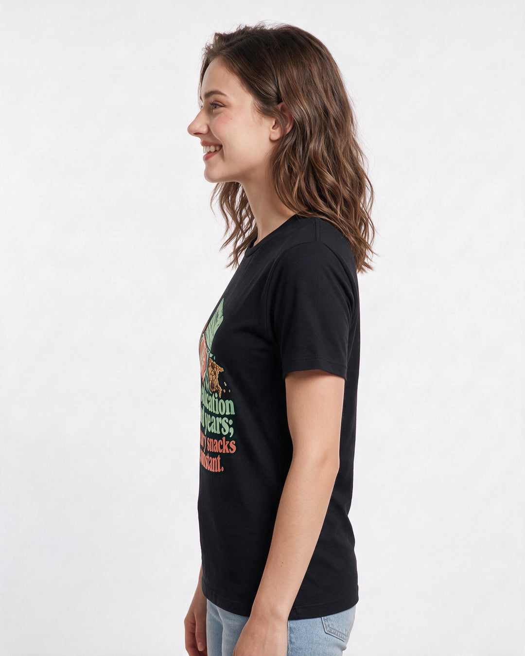 Graduation Black T-Shirt for Women – Everyday Expression Graphic Tee product image 2