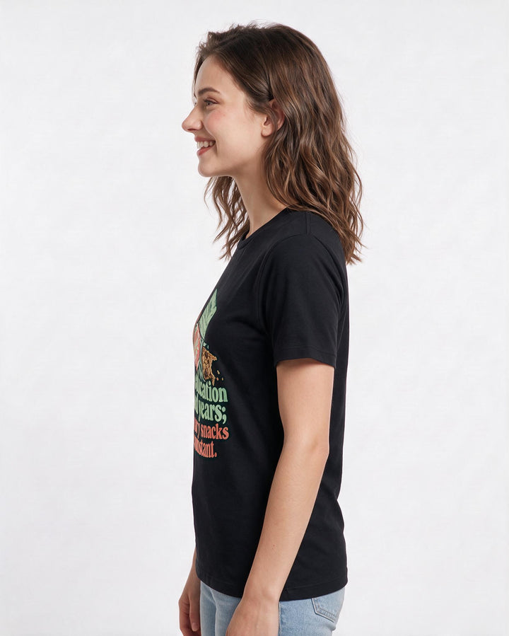 Graduation Black T-Shirt for Women – Everyday Expression Graphic Tee product image 2
