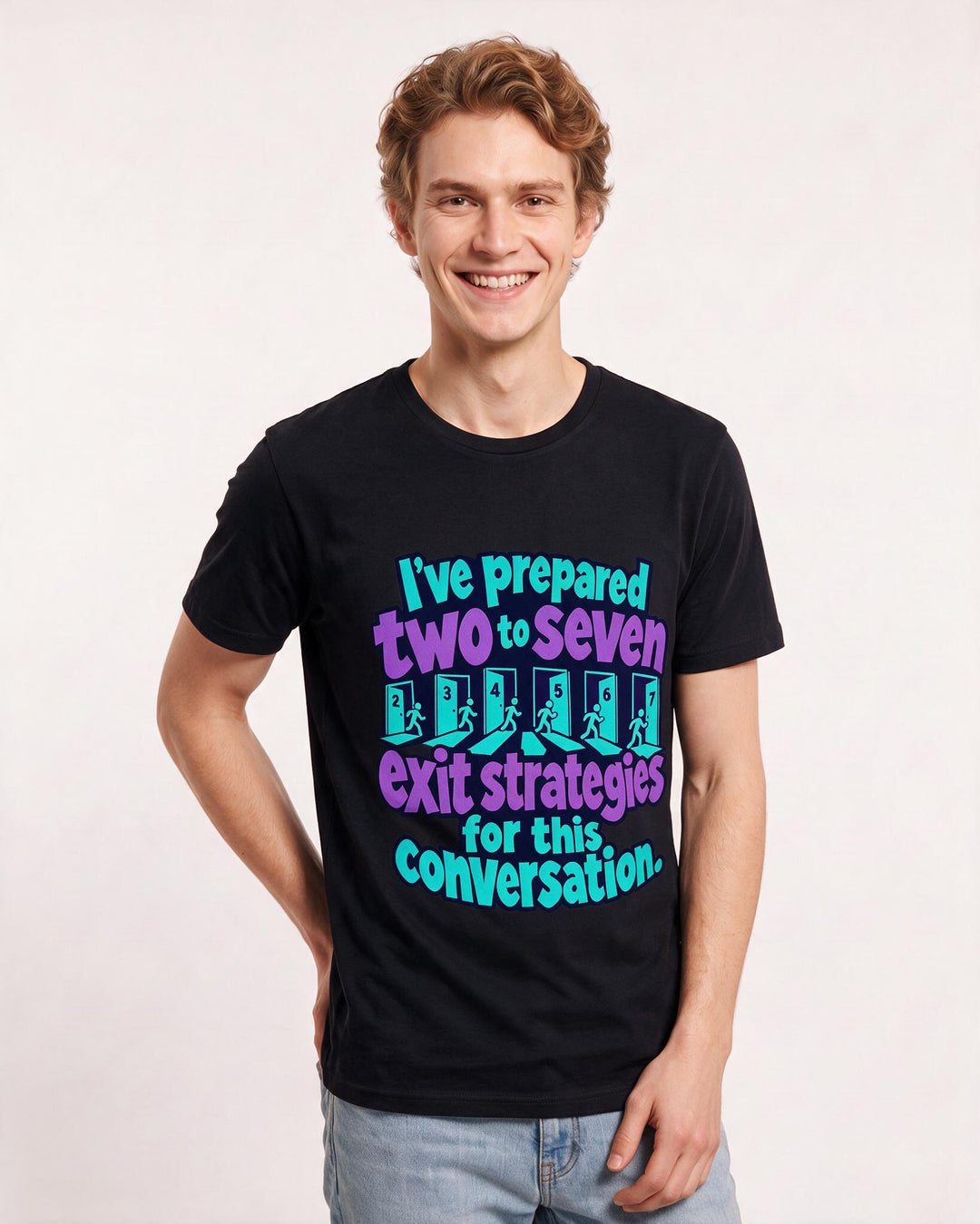Meme Black T-Shirt for Men – Everyday Expression Graphic Tee product image 1
