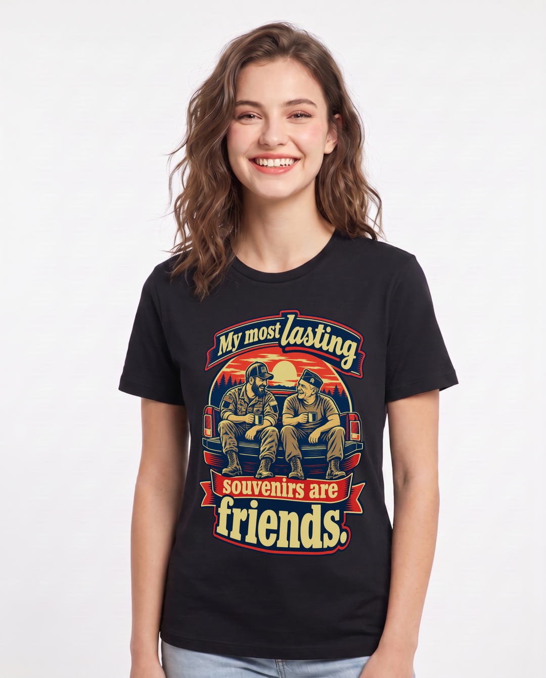 Veteran Black T-Shirt for Women – Everyday Expression Graphic Tee product image 3
