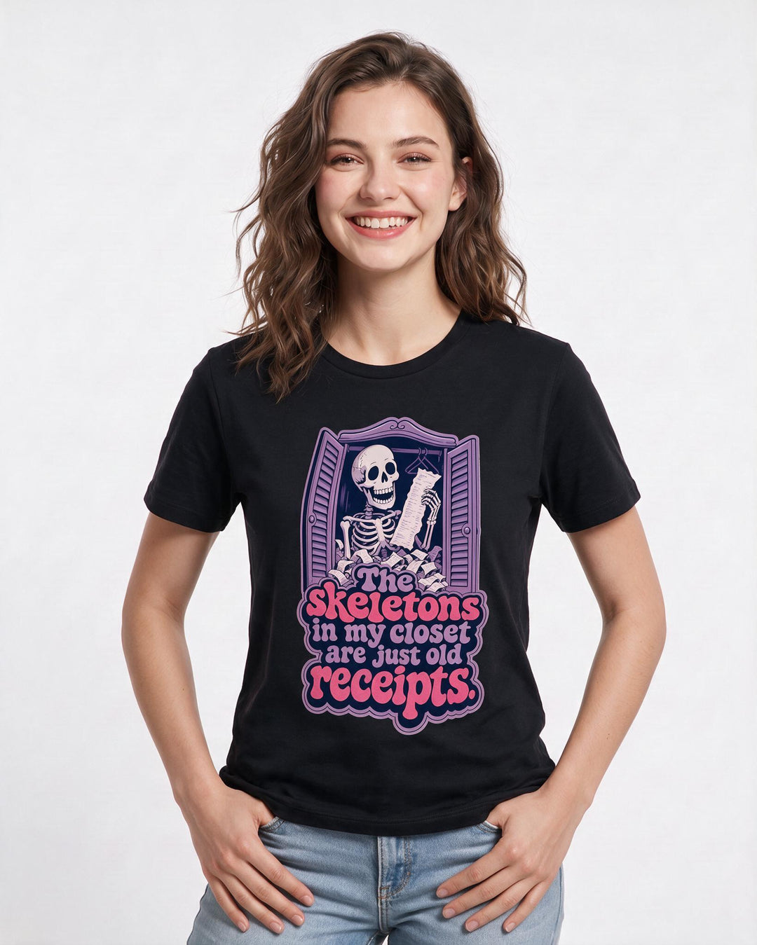 Halloween Black T-Shirt for Women – Halloween Theme Graphic Tee product image 3
