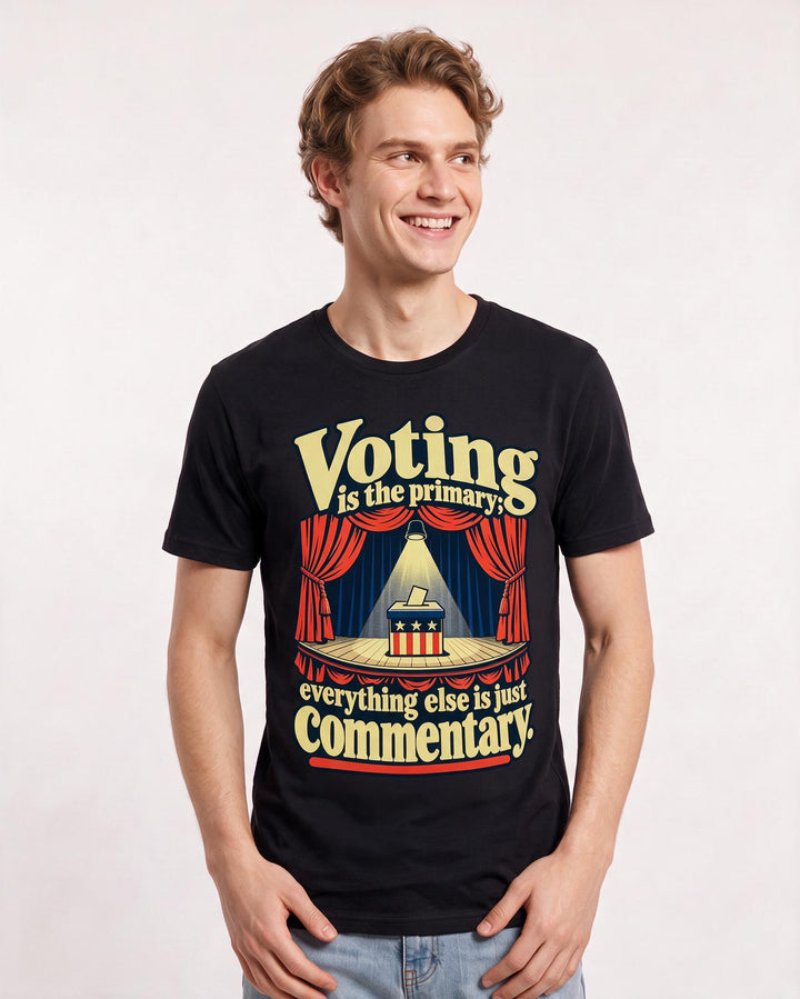Political Statement Black T-Shirt for Men – Everyday Expression Graphic Tee product image 1
