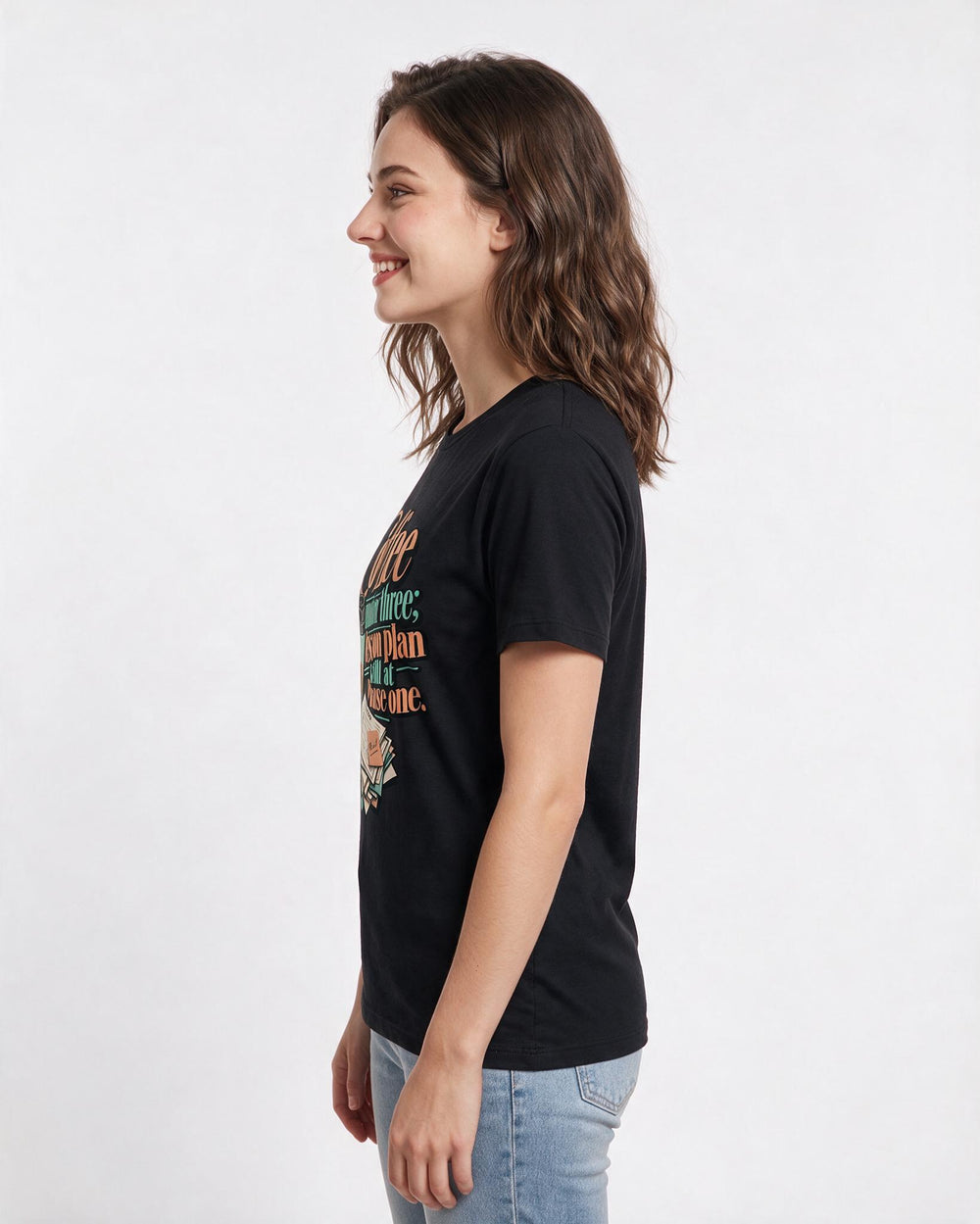 Teacher Black T-Shirt for Women – Everyday Expression Graphic Tee product image 2