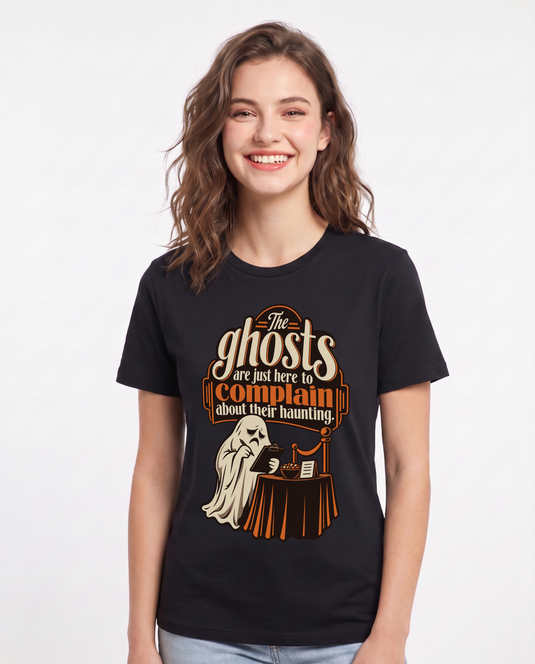 Halloween Black T-Shirt for Women – Halloween Theme Graphic Tee product image 3