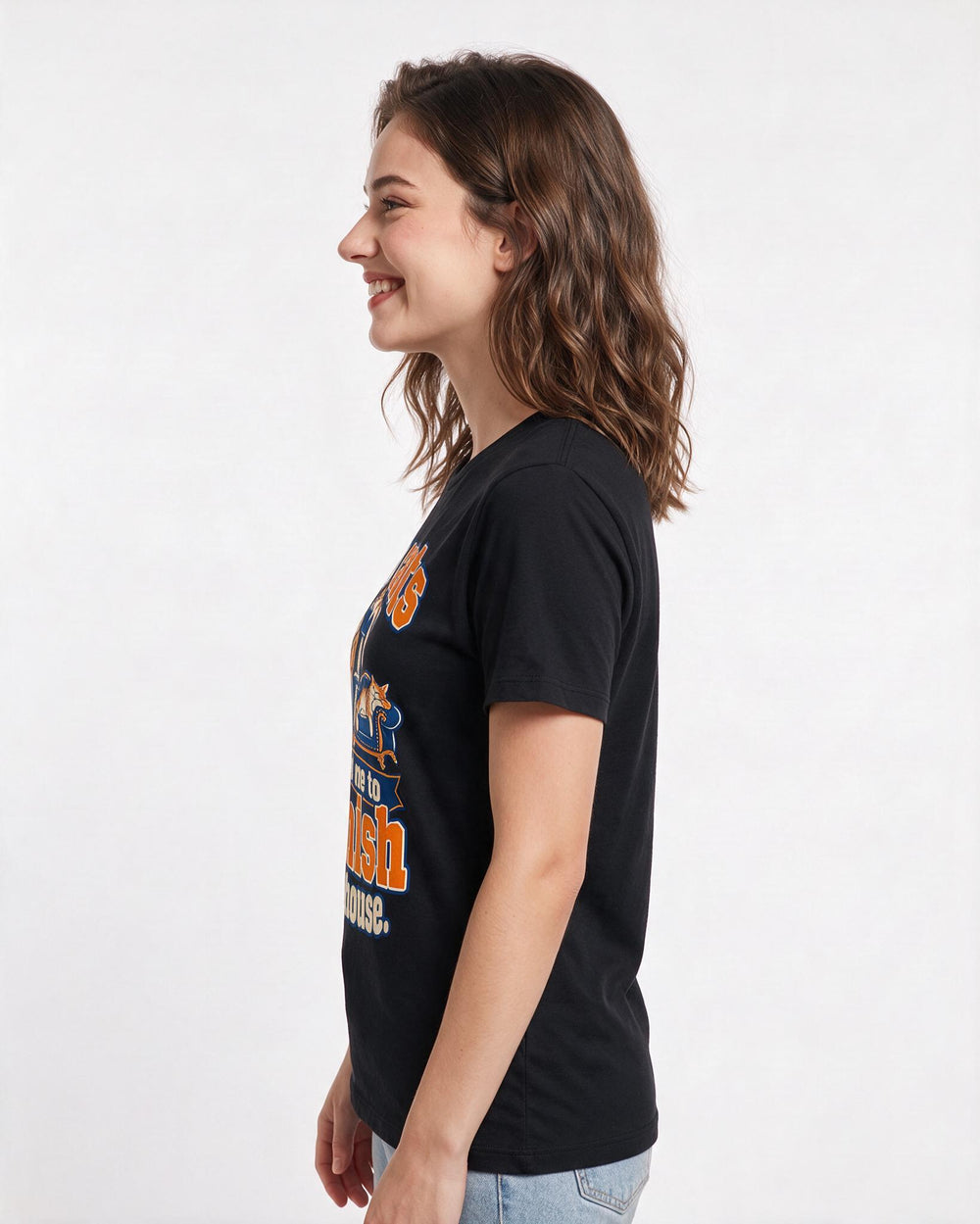 Cat Lover Black T-Shirt for Women – Everyday Expression Graphic Tee product image 2
