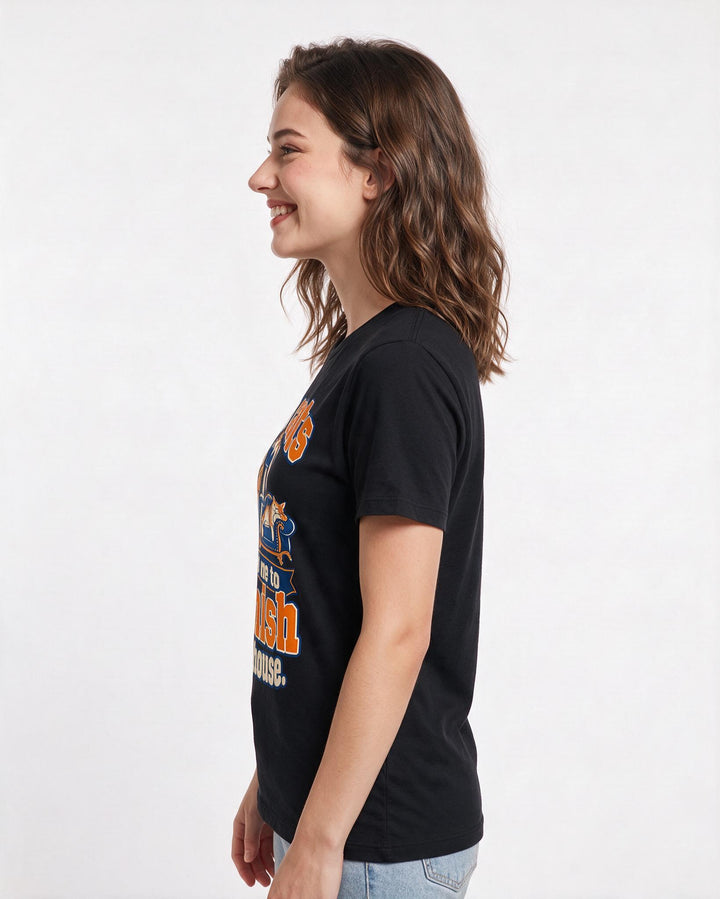 Cat Lover Black T-Shirt for Women – Everyday Expression Graphic Tee product image 2