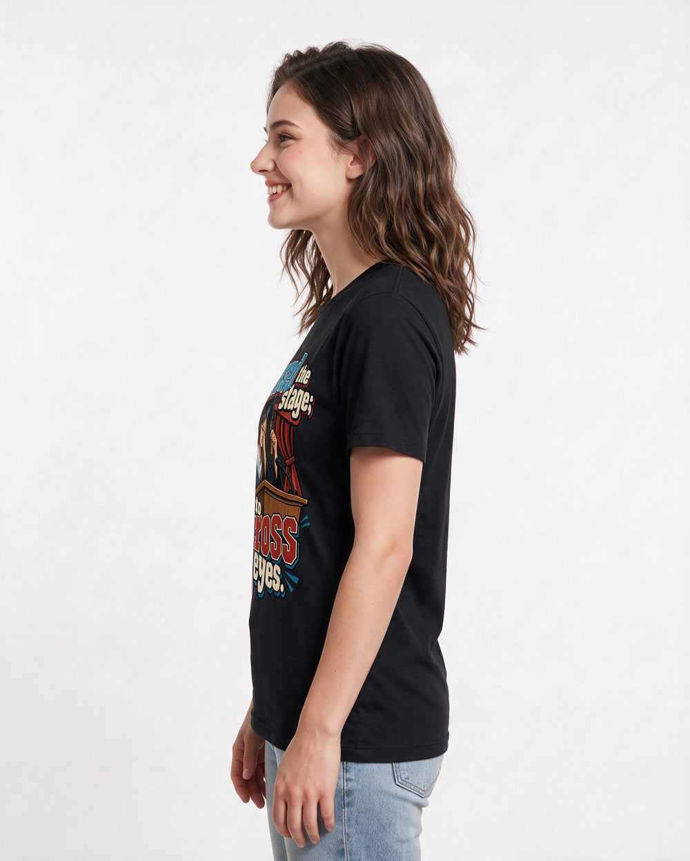 Graduation Black T-Shirt for Women – Everyday Expression Graphic Tee product image 2