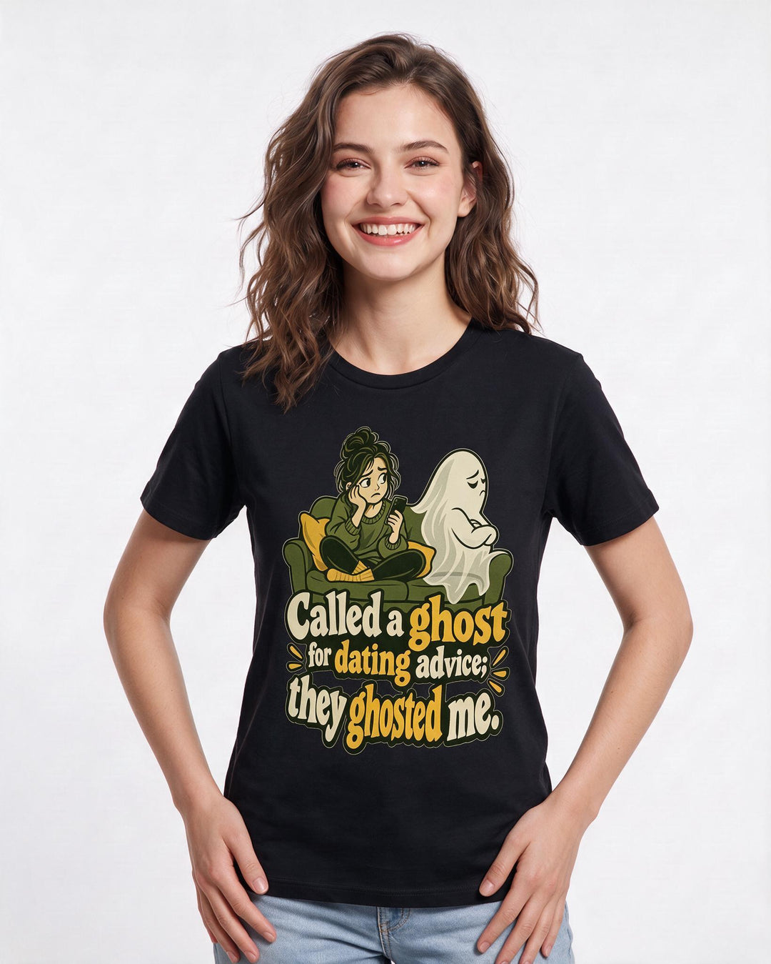 Halloween Black T-Shirt for Women – Halloween Theme Graphic Tee product image 1
