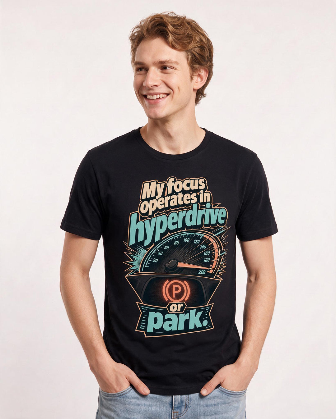 Neurodiversity Black T-Shirt for Men – Everyday Expression Graphic Tee product image 1