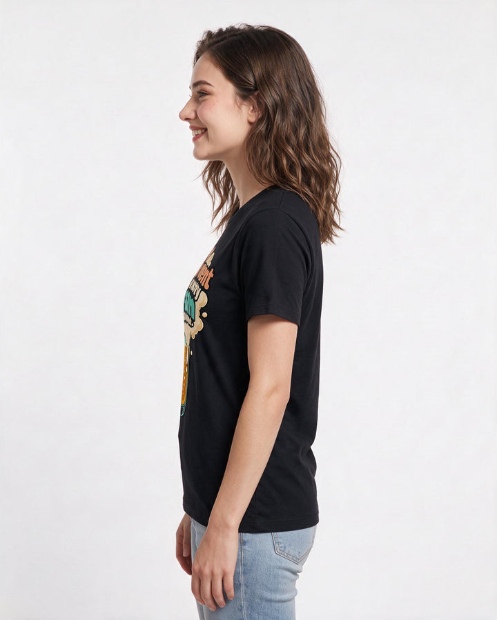 Beer Black T-Shirt for Women – Everyday Expression Graphic Tee product image 2