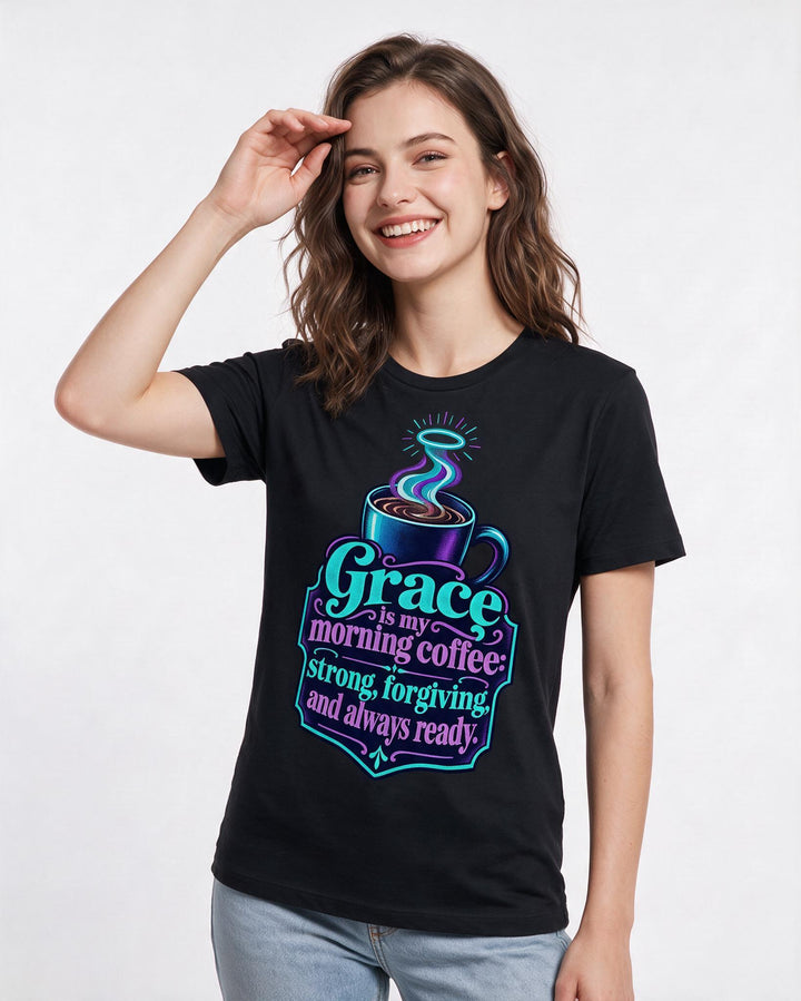 Christian Faith Black T-Shirt for Women – Everyday Expression Graphic Tee product image 1