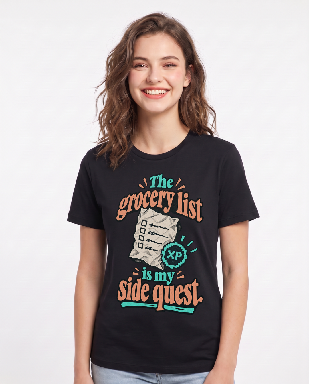 Gaming Black T-Shirt for Women – Game Night Graphic Tee product image 3
