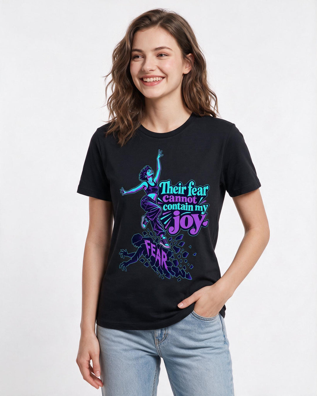 Pride Black T-Shirt for Women – Everyday Expression Graphic Tee product image 1