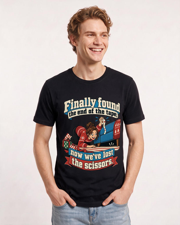 Christmas Black T-Shirt for Men – Holiday Theme Graphic Tee product image 1