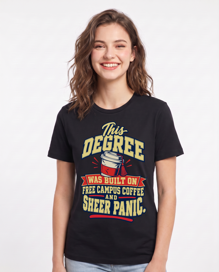 Graduation Black T-Shirt for Women – Everyday Expression Graphic Tee product image 3