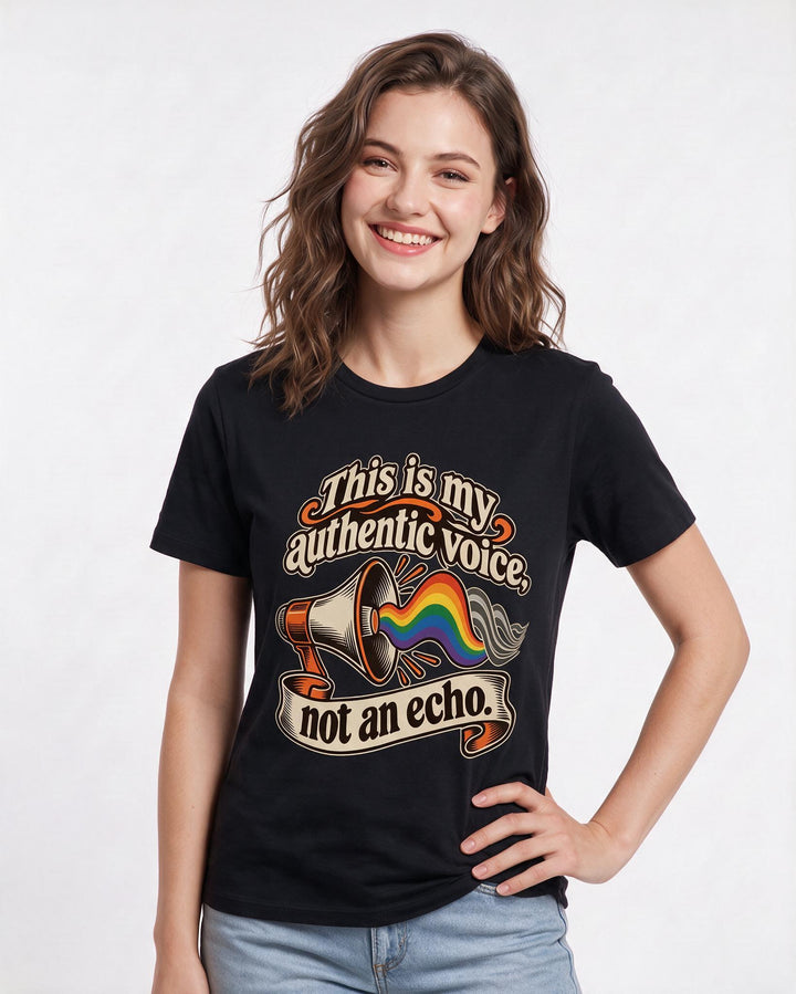 Pride Black T-Shirt for Women – Everyday Expression Graphic Tee product image 1