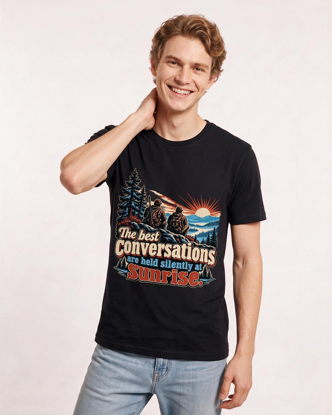 Hunting Black T-Shirt for Men – Everyday Expression Graphic Tee product image 1