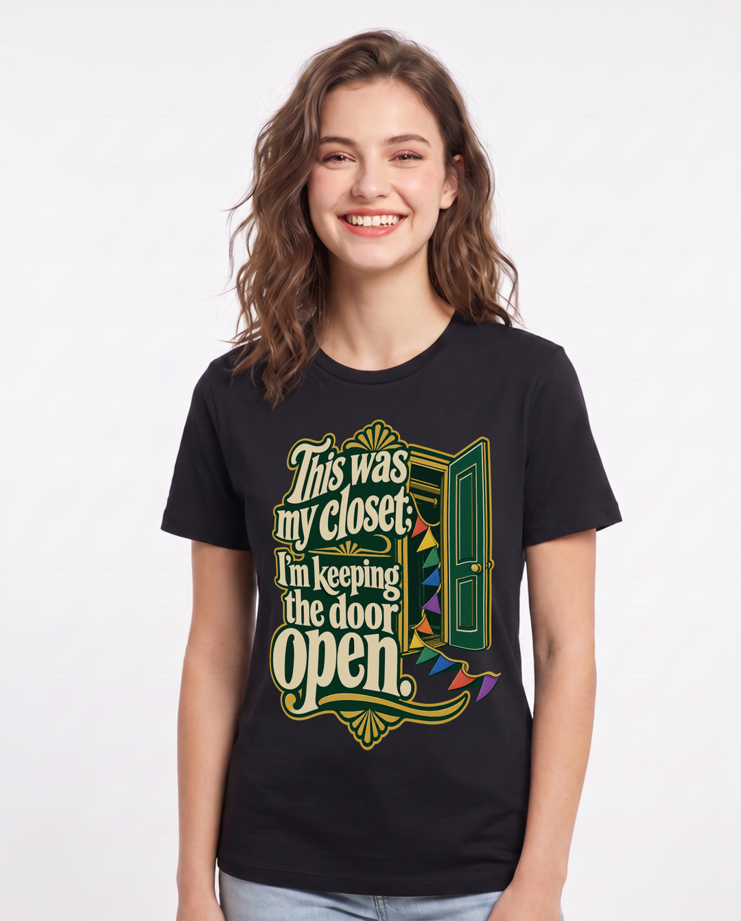 Pride Black T-Shirt for Women – Everyday Expression Graphic Tee product image 3