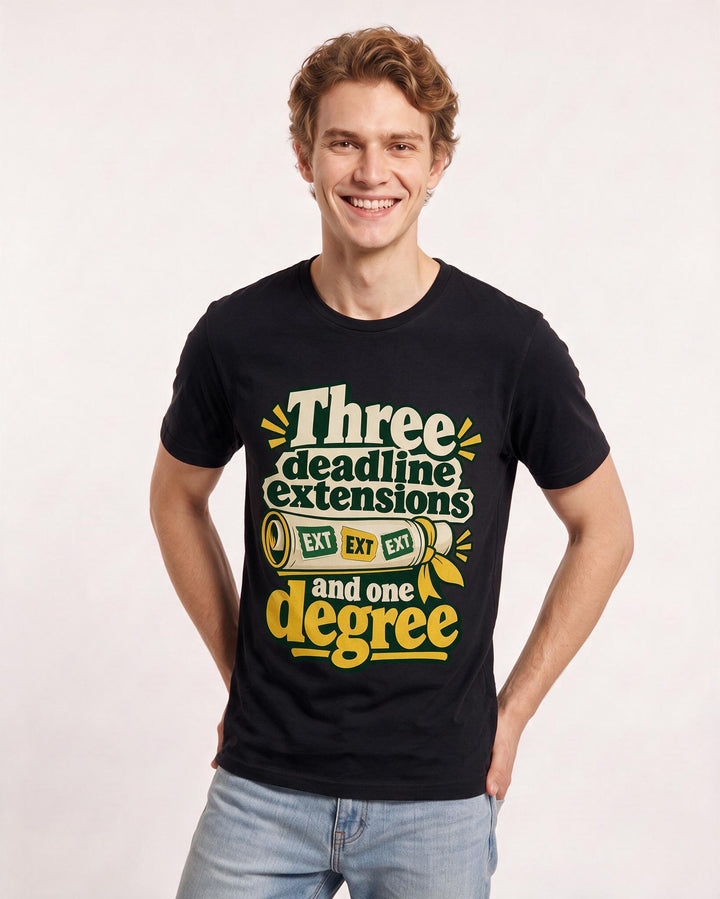 Graduation Black T-Shirt for Men – Everyday Expression Graphic Tee product image 1