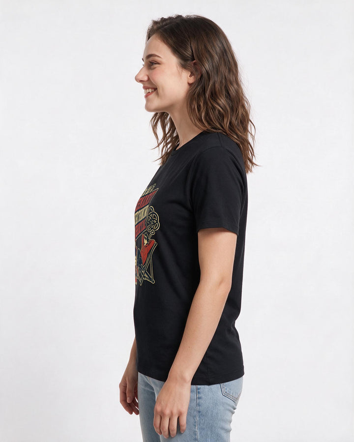 Funny Meme Women's Black T-Shirt – I'm on a permanent overthinking product image 2