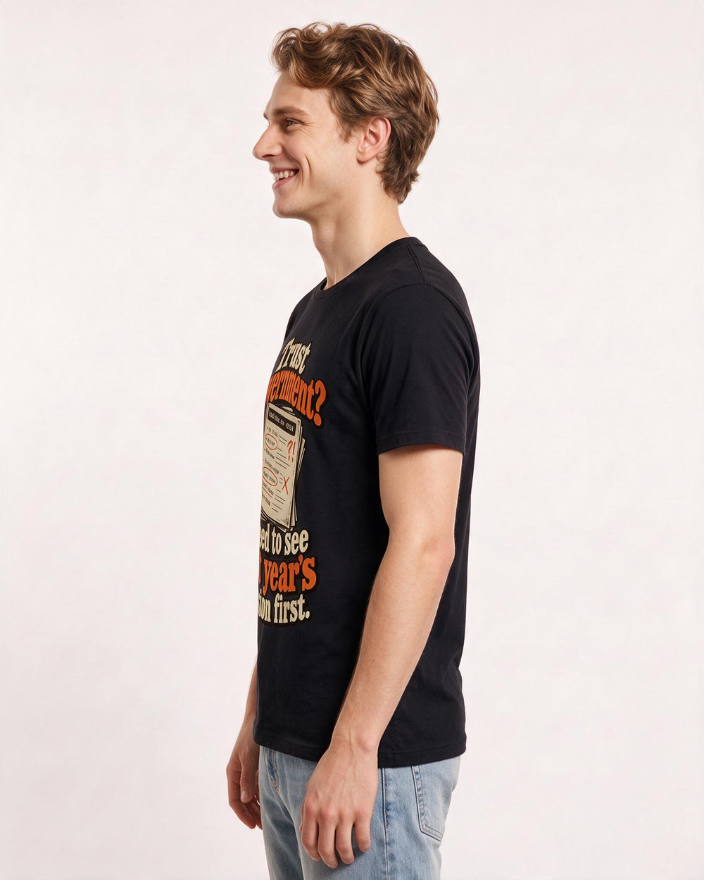 Political Statement Black T-Shirt for Men – Everyday Expression Graphic Tee product image 2