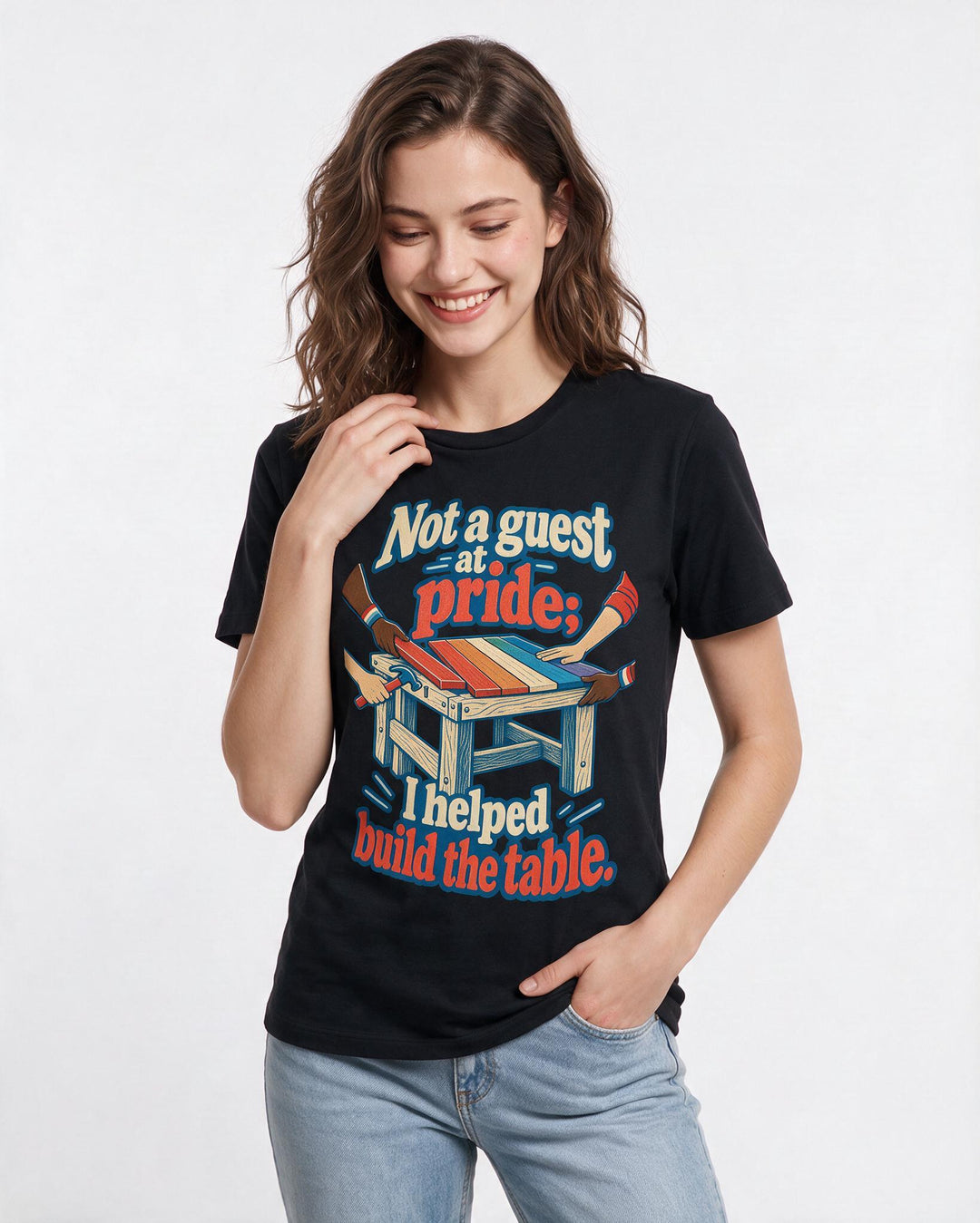 Pride Black T-Shirt for Women – Everyday Expression Graphic Tee product image 1