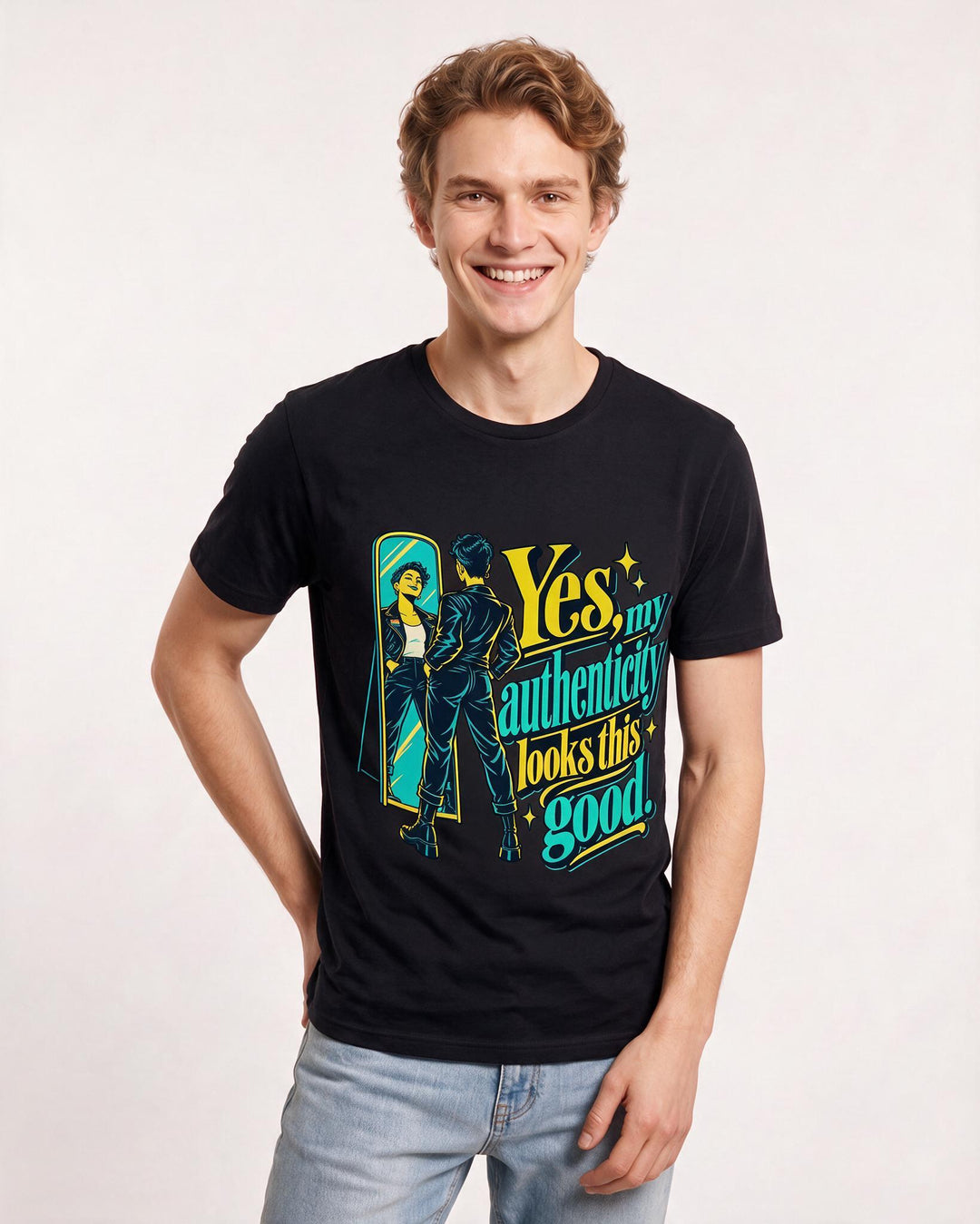 Pride Black T-Shirt for Men – Everyday Expression Graphic Tee product image 1