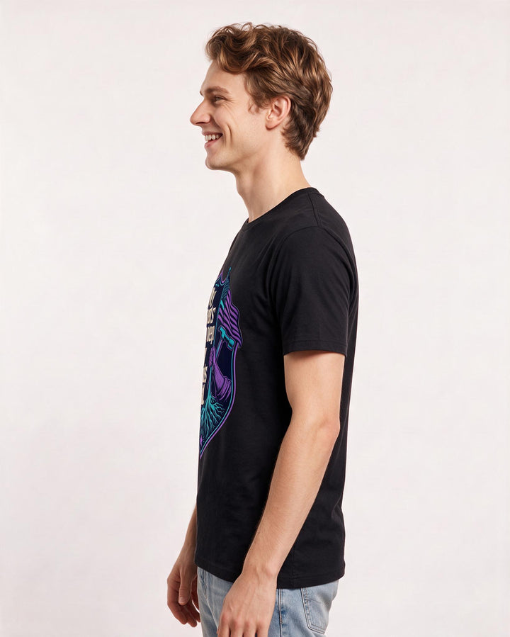 Graphic Men's Black T-Shirt - My roots run deep. My hands build. product image 2