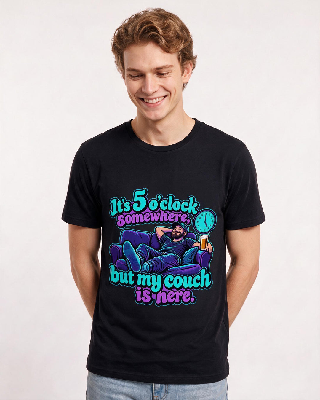 Beer Black T-Shirt for Men – Everyday Expression Graphic Tee product image 1