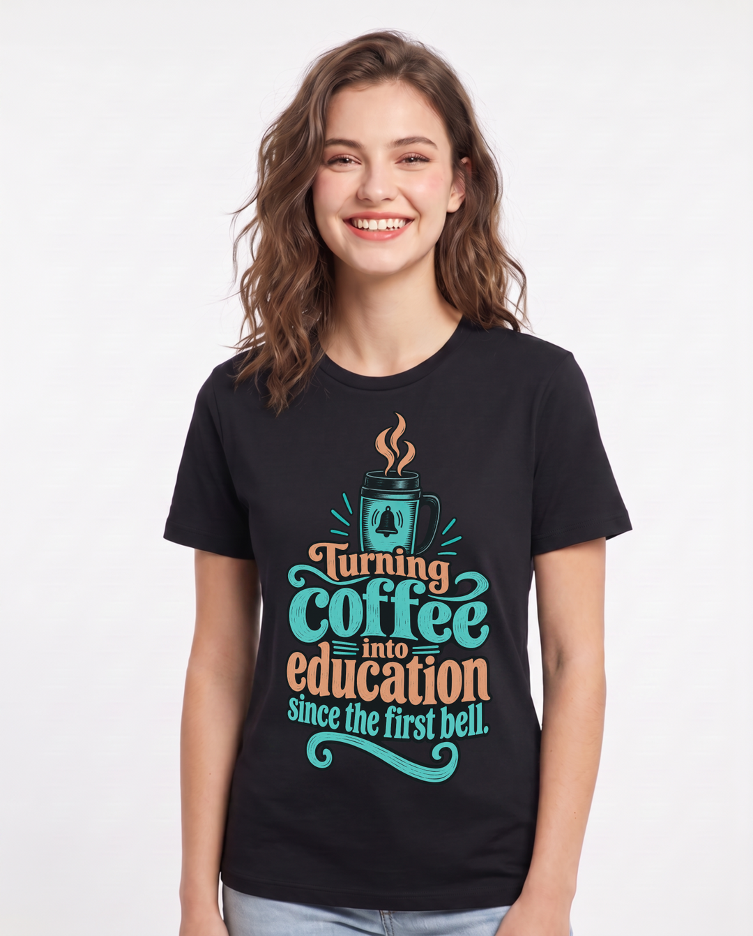 Teacher Black T-Shirt for Women – Everyday Expression Graphic Tee product image 3
