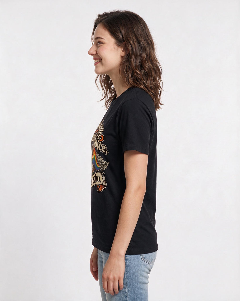 Pride Black T-Shirt for Women – Everyday Expression Graphic Tee product image 2
