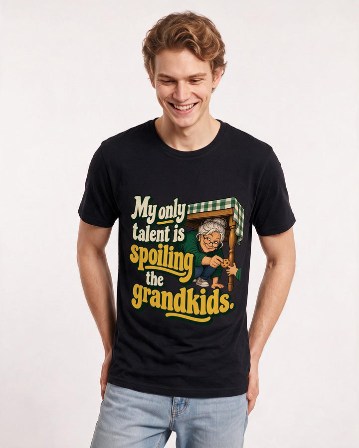 Grandparent Black T-Shirt for Men – Everyday Expression Graphic Tee product image 1