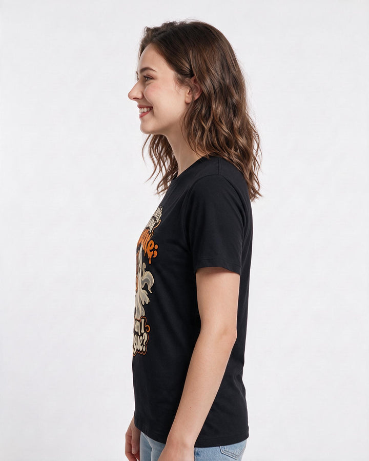 Halloween Black T-Shirt for Women – Halloween Theme Graphic Tee product image 2