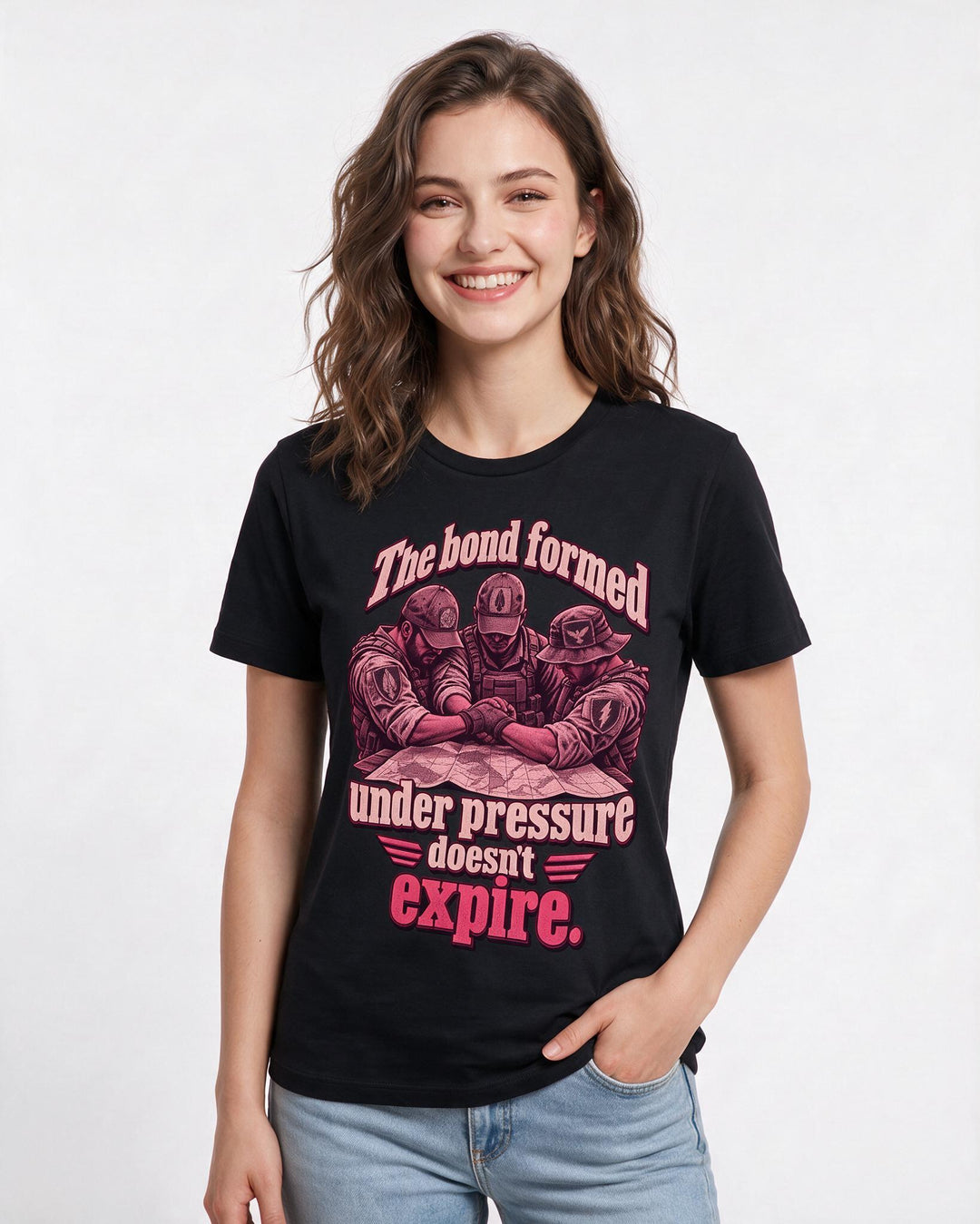 Veteran Black T-Shirt for Women – Everyday Expression Graphic Tee product image 1