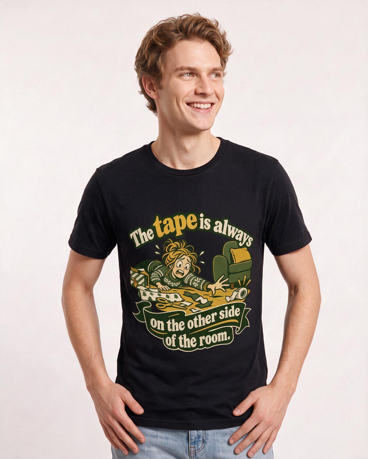 Christmas Black T-Shirt for Men – Holiday Theme Graphic Tee product image 1