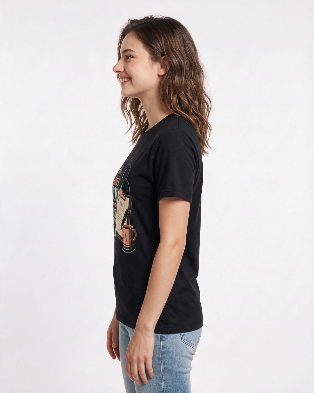 Nurse Black T-Shirt for Women – Nursing Life Graphic Tee product image 2