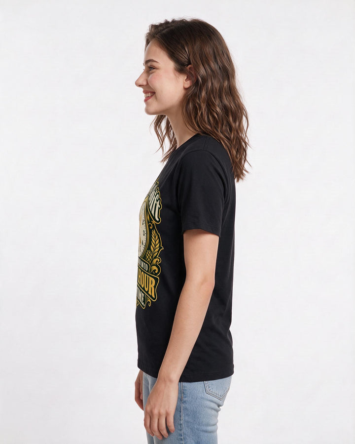 Beer Black T-Shirt for Women – Everyday Expression Graphic Tee product image 2